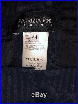 BNWT 3 Pieces Patrizia Pepe Womens Blazer Skirt & Pants Suit Dark Sz 40 Italian
