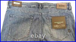 BOSS Maine Jeans in Blue Italian Cashmere Touch Denim Regular Fit Size 38 x 32