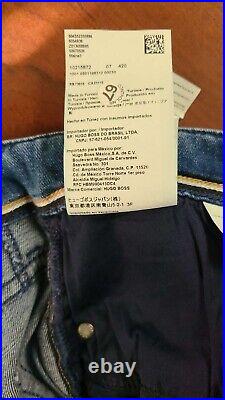 BOSS Maine Jeans in Blue Italian Cashmere Touch Denim Regular Fit Size 38 x 32