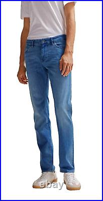 BOSS Maine Regular Fit Jeans in Blue Italian Cashmere Touch Denim Size 38 x 32