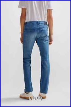 BOSS Maine Regular Fit Jeans in Blue Italian Cashmere Touch Denim Size 38 x 32