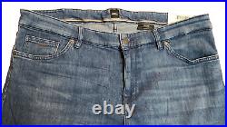 BOSS Maine Regular Fit Jeans in Blue Italian Cashmere Touch Denim Size 38 x 32