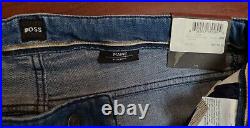 BOSS Maine Regular Fit Jeans in Blue Italian Cashmere Touch Denim Size 38 x 32