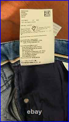 BOSS Maine Regular Fit Jeans in Blue Italian Cashmere Touch Denim Size 38 x 32