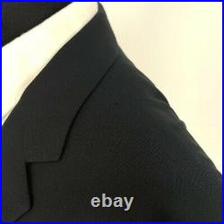 BRIONI Navy Blue Wool 2 Piece Herringbone Striped Suit size 62R US 52 Reg Italy
