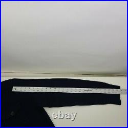 Banana Republic Blue Italian Yarn Merino Wool Elbow Patch Sweater Jacket Size M