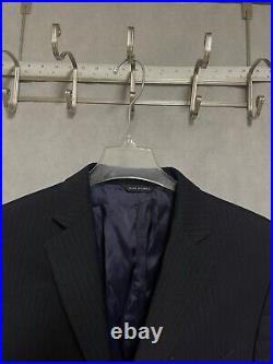 Banana Republic Men Suit 40R Blue Italian 98% Wool Office Pants 34X33.5 Luxury