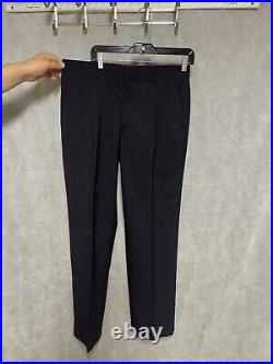 Banana Republic Men Suit 40R Blue Italian 98% Wool Office Pants 34X33.5 Luxury