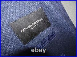 Banana Republic Men's Slim Fit 44R Blue Italian Wool Jacket Blazer Sport Coat