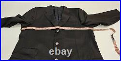 Baron Sartori Atelier Navy Blue ITALIAN Suit JACKET Sports Coat 44L 100% WOOL