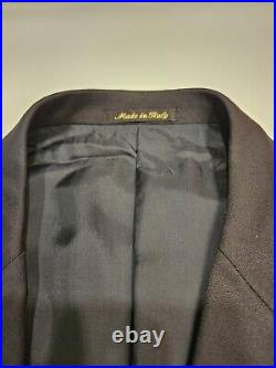 Baron Sartori Atelier Navy Blue ITALIAN Suit JACKET Sports Coat 44L 100% WOOL