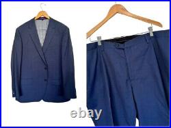 Bartorelli Napoli 2 Piece Wool Solid Navy Blue Italian Luxury Suit 60 50