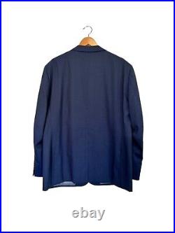 Bartorelli Napoli 2 Piece Wool Solid Navy Blue Italian Luxury Suit 60 50