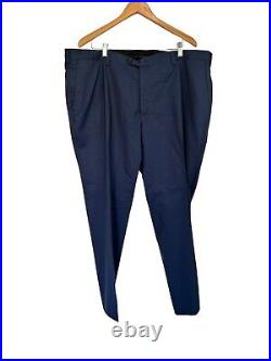 Bartorelli Napoli 2 Piece Wool Solid Navy Blue Italian Luxury Suit 60 ...