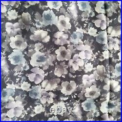 Beautiful Watercolor Roses on Italian Wool Suiting in Calm Neutral Grays -LAST 1