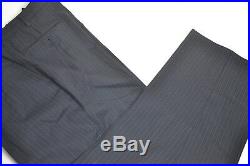 Bianconi Uomo Mens Navy Blue ITALIAN Wool Pleated Front 2 Piece Suit 42L 37x28