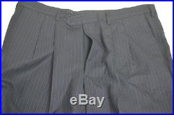 Bianconi Uomo Mens Navy Blue ITALIAN Wool Pleated Front 2 Piece Suit 42L 37x28