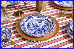 Blue Italian 12-Piece Dinnerware Set Service for 4 Dinner Plate, Salad Pl