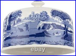 Blue Italian 2 Piece Serving Platter with Dome Cover, Multifunctional Tray fo