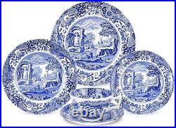 Blue Italian 5-Piece Place Setting Dinner Plate, Salad Plate, Bread & Butte