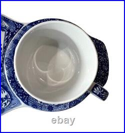 Blue Italian By Spode Tea & Toast Snack Plate & Mug Set C1816 (Never Used)