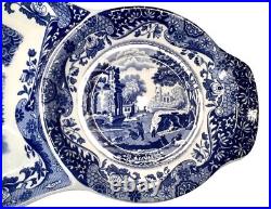 Blue Italian By Spode Tea & Toast Snack Plate & Mug Set C1816 (Never Used)