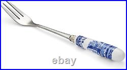 Blue Italian Collection Pastry Forks, Set of Six, Stainless Steel Fork, Porcelai