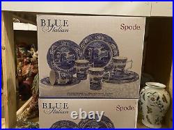 Blue Italian Spode 12 Piece China Dinnerware Set 3 Sets Of 12 Available