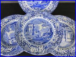 Blue Italian by SPODE Salad Plates 6 7.5 smooth round dessert salad plates