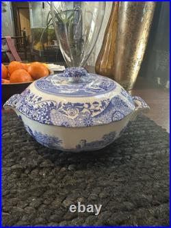 Blue italian spode Vegetable Dish Pristine Piece