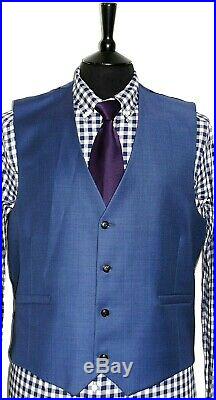 Bnwt Luxury Men's Paul Smith Soho Italian Made 3 Piece Tonik Blue Suit 46r W40