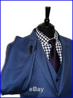 Bnwt Luxury Mens Paul Smith Soho Italian Made 3 Piece Tonik Blue Suit 46r W40