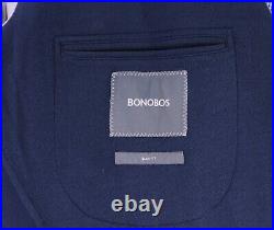 Bonobos Blue Italian Cotton Knit Patch Pocket Slim Fit 2-Btn Blazer Jacket 44L