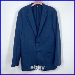 Bonobos Navy Blue Italian Knit Cotton Bel & Co Standard Fit Blazer 42L