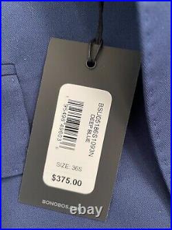 Bonobos Navy Blue Italian Stretch Cotton Blazer / Suit Jacket 36s Slim