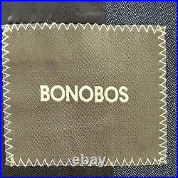 Bonobos Suit Jacket Size 40S Blue Italian Wool Blazer Standard Fit