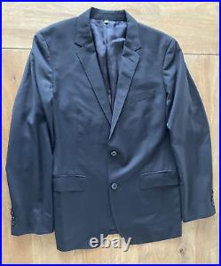 Bonobos X Marzotto Navy Blue Italian Wool Sport Coat Jacket Mens 40R Slim Blazer