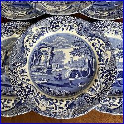 British Made Spode Blue Italian Dessert Plate 6 Pieces