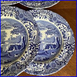 British Made Spode Blue Italian Dessert Plate 6 Pieces