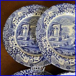 British Made Spode Blue Italian Dessert Plate 6 Pieces