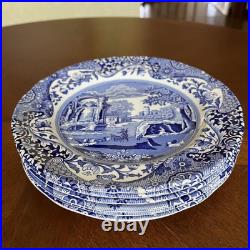 British Made Spode Blue Italian Dessert Plate 6 Pieces