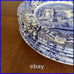 British Made Spode Blue Italian Dessert Plate 6 Pieces