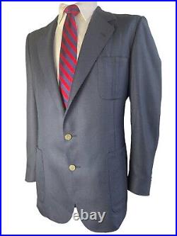 Brooks Brothers 1818 Madison, Dk Blue Italian Wool Blazer With Gold Buttons, 46r