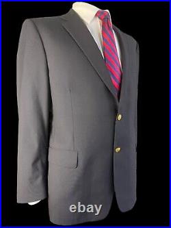 Brooks Brothers 1818 Madison, Dk Blue Italian Wool Blazer With Gold Buttons, 46r