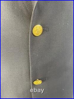 Brooks Brothers 1818 Madison, Dk Blue Italian Wool Blazer With Gold Buttons, 46r