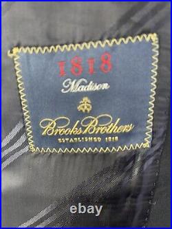 Brooks Brothers 1818 Madison, Dk Blue Italian Wool Blazer With Gold Buttons, 46r