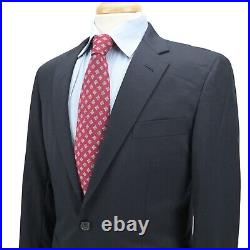 Brooks Brothers 1818 Milano Slim Dark Navy Blue Italian Wool Suit 38R W32 USA