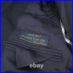 Brooks Brothers 1818 Milano Slim Dark Navy Blue Italian Wool Suit 38R W32 USA