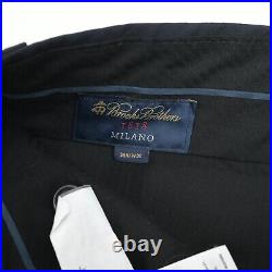 Brooks Brothers 1818 Milano Slim Dark Navy Blue Italian Wool Suit 38R W32 USA