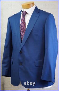 Brooks Brothers 1818 Regent fit 46R /40W Blue Italian wool suit